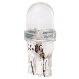 JKL Components White Indicator Lamp, 24V DC, Wedge Base, 10 mm Diameter, 20mA, LE-0509-02W