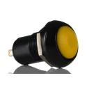APEM IP Series Illuminated Push Button Switch, Latching, Panel Mount, 13.6 mm Cutout, Yellow, SPST, IP67, 28V DC IPR1SAD5