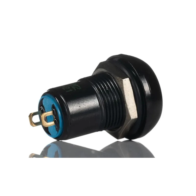 APEM IP Series Illuminated Push Button Switch, Latching, Panel Mount, 13.6 mm Cutout, Yellow, SPST, IP67, 28V DC IPR1SAD5
