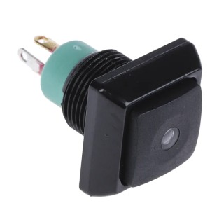 APEM IP Series Illuminated Push Button Switch, Momentary, Panel Mount, 13.6 mm Cutout, SPST, Green LED, IP67 IPC3SAD2LOG