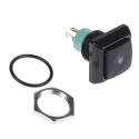 APEM IP Series Illuminated Push Button Switch, Momentary, Panel Mount, 13.6 mm Cutout, SPST, Green LED, IP67 IPC3SAD2LOG