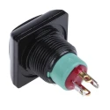 APEM IP Series Illuminated Push Button Switch, Momentary, Panel Mount, 13.6 mm Cutout, SPST, Green LED, IP67 IPC3SAD2LOG