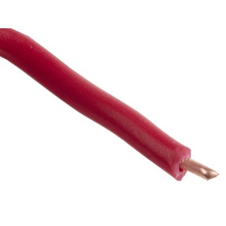 RS PRO RIGID BU Series Red Hook Up Wire 17 AWG 1 x 1.13 mm 100 m Polyvinyl Chloride 600V 358-949