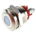 APEM AV Series Illuminated Push Button Switch, Momentary, 19.2 mm Cutout, SPST, Red LED, IP65, 48V DC 250V AC AV09C7L3D9006