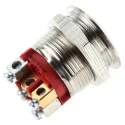 APEM AV Series Illuminated Push Button Switch, Momentary, 19.2 mm Cutout, SPST, Red LED, IP65, 48V DC 250V AC AV09C7L3D9006