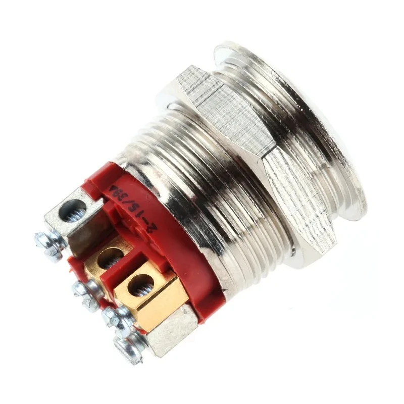 APEM AV Series Illuminated Push Button Switch, Momentary, 19.2 mm Cutout, SPST, Red LED, IP65, 48V DC 250V AC AV09C7L3D9006