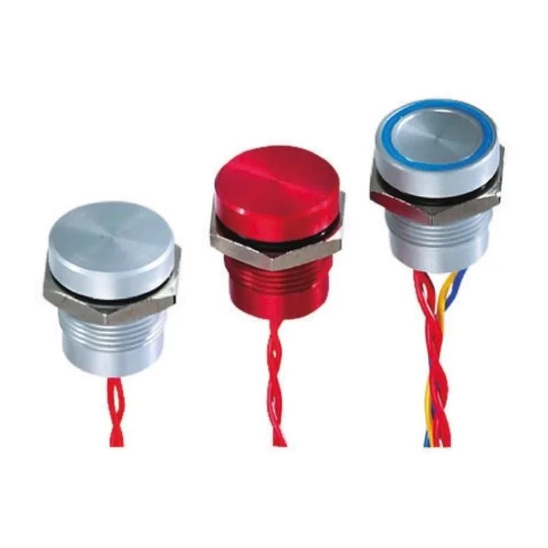 APEM Piezo Switch SPST IP68 Flying Lead 16 mm Cutout 200mA 24V 
