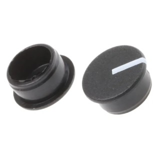 Sifam 11.5 mm Knob Diameter Black Potentiometer Knob Cap for 6 mm Axial Shaft, Nylon, C111-BLK