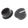 Sifam 11.5 mm Knob Diameter Black Potentiometer Knob Cap for 6 mm Axial Shaft, Nylon, C111-BLK