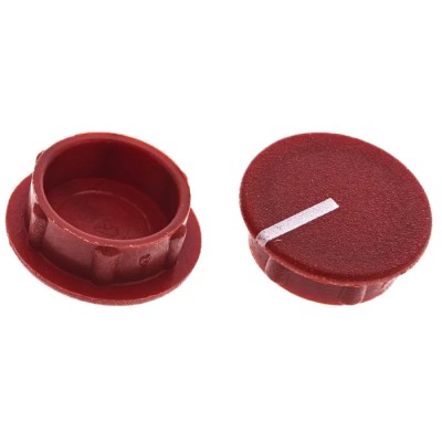 Sifam Potentiometer Knob Cap Red, 15.5 mm Diameter, 6 mm Axial Shaft, Nylon, C151-RED