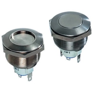 APEM AV Series Push Button Switch, Latching, Panel Mount, 19.2 mm Cutout, IP65, 48V DC 250V AC AV03100EA240K