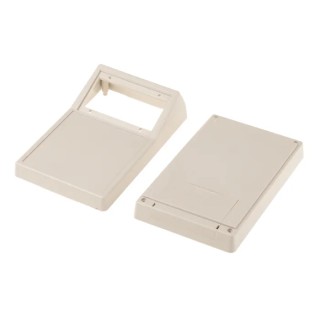 RS PRO White ABS Handheld Enclosure with Integral Battery Compartment and Display Window, IP40, 146.1 mm x 91.5 mm x 52.9 mm