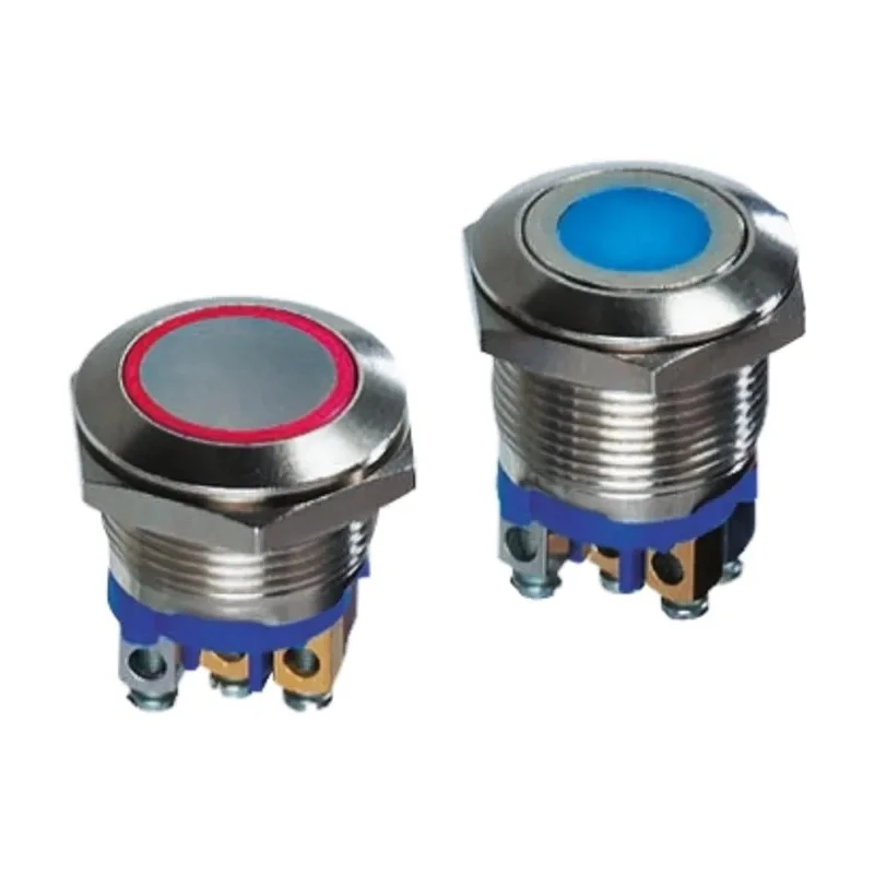 APEM AV Series Illuminated Push Button Switch Momentary, 19.2 mm Cutout, SPST, Red LED, IP67 AV9SLD9486002K