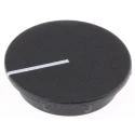 Sifam Potentiometer Knob Cap 29.5 mm Diameter, Black, Nylon, Axial, Shaft Size 6 mm C291-BLK