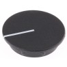 Sifam Potentiometer Knob Cap 29.5 mm Diameter, Black, Nylon, Axial, Shaft Size 6 mm C291-BLK
