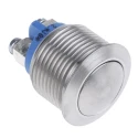 APEM AV Series Push Button Switch Momentary Panel Mount, 19.2 mm Cutout, Silver, SPST, IP65 AV1630C940K