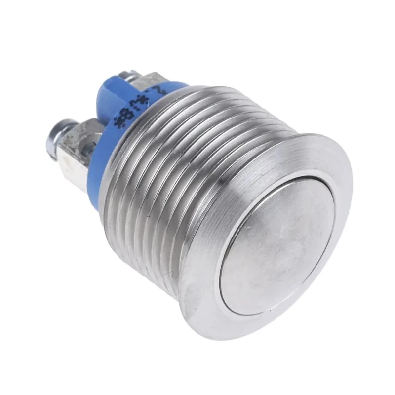 APEM AV Series Push Button Switch Momentary Panel Mount, 19.2 mm Cutout, Silver, SPST, IP65 AV1630C940K