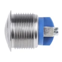 APEM AV Series Push Button Switch Momentary Panel Mount, 19.2 mm Cutout, Silver, SPST, IP65 AV1630C940K