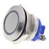 APEM AV Series Illuminated Push Button Switch, Momentary, 19.2 mm Cutout, SPST, Blue LED, IP67 AV9SLD9481002K