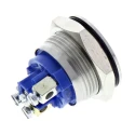 APEM AV Series Illuminated Push Button Switch, Momentary, 19.2 mm Cutout, SPST, Blue LED, IP67 AV9SLD9481002K