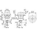 APEM Illuminated Push Button Switch, Panel Mount, Momentary, Blue Square, SPDT, IP67, 50V DC, 5A, 12.9mm Cutout IPC5SAD1