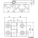 Bosch Rexroth Die Cast Aluminium Door Hinge MGE, Compatible with 30 mm Strut Profile, 300N Max Force 3842544527