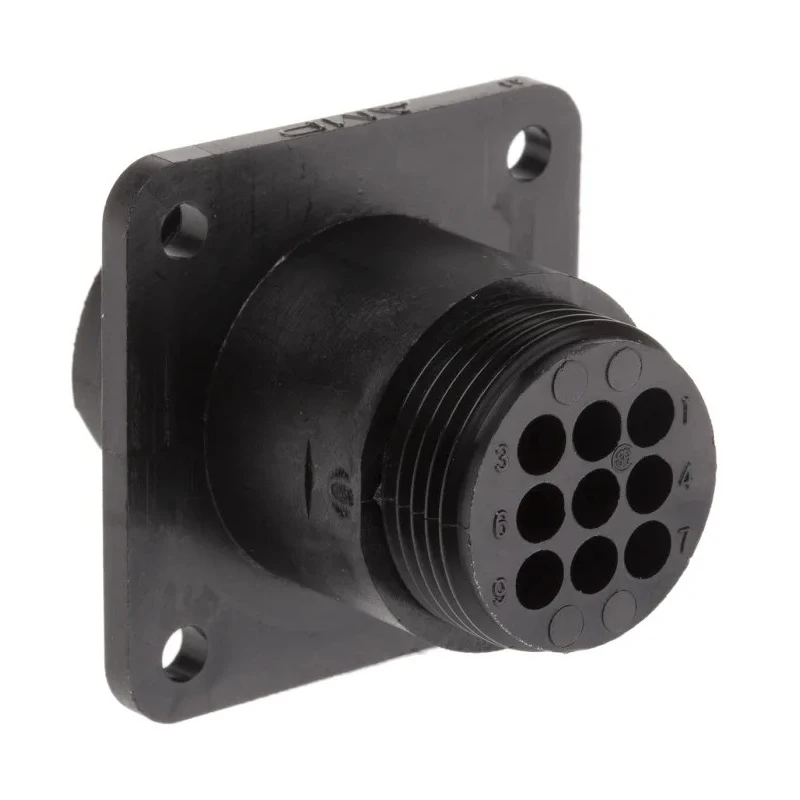 TE Connectivity Circular Connector, 9 Contacts, Panel Mount, Male, CPC Series, Socket, 13A, 250V, Thermoplastic 206705-1