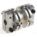Huco Flexible Membrane Coupler 25.6 mm OD, 65 mm Bore, 36.1 mm Length, Spring Quality Stainless Steel, Model 470.26.2222