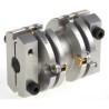 Huco Flexible Membrane Coupler 25.6 mm OD, 65 mm Bore, 36.1 mm Length, Spring Quality Stainless Steel, Model 470.26.2222
