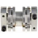 Huco Flexible Membrane Coupler 25.6 mm OD, 65 mm Bore, 36.1 mm Length, Spring Quality Stainless Steel, Model 470.26.2222