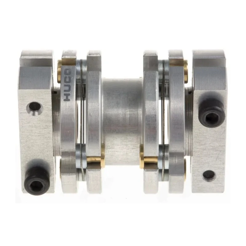 Huco Flexible Membrane Coupler 25.6 mm OD, 65 mm Bore, 36.1 mm Length, Spring Quality Stainless Steel, Model 470.26.2222
