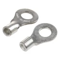 RS PRO Solistrand Uninsulated Crimp Ring Terminal M4 Stud 16 AWG–14 AWG Copper Tin 34122