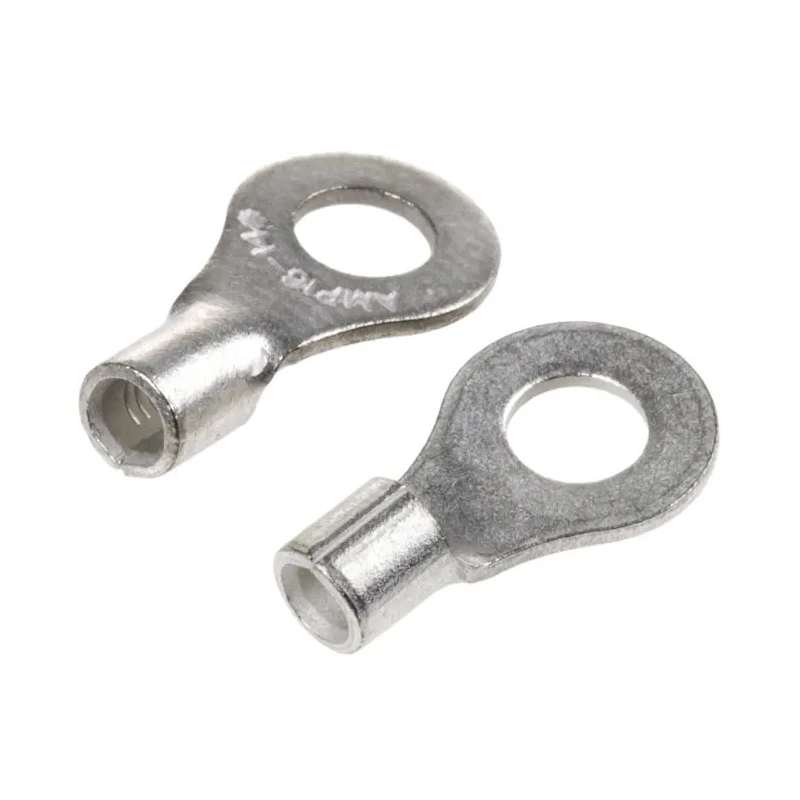 RS PRO Solistrand Uninsulated Crimp Ring Terminal M4 Stud 16 AWG–14 AWG Copper Tin 34122