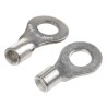 RS PRO Solistrand Uninsulated Crimp Ring Terminal M4 Stud 16 AWG - 14 AWG Copper Tin 34122