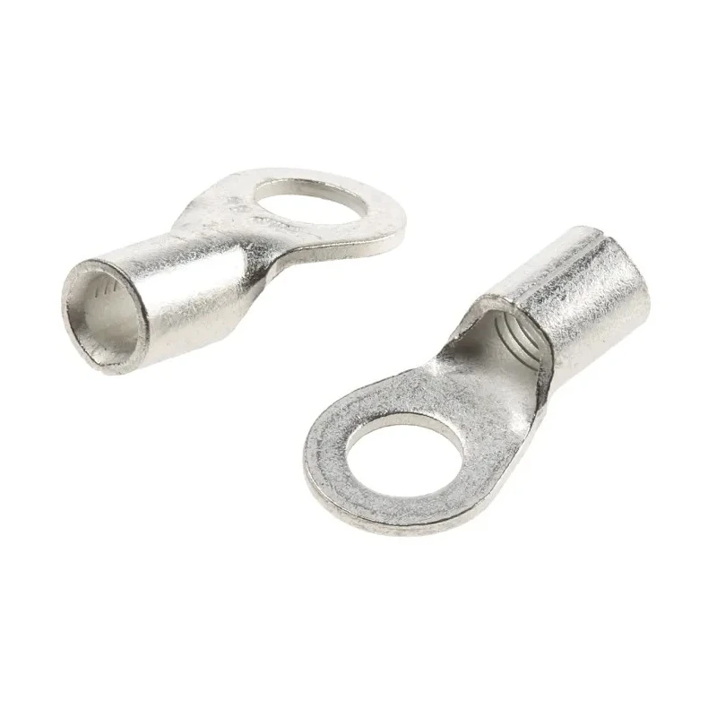 RS PRO Solistrand Uninsulated Crimp Ring Terminal, M6 Stud Size, 8 AWG Wire Size, Copper, Tin Plated 33461