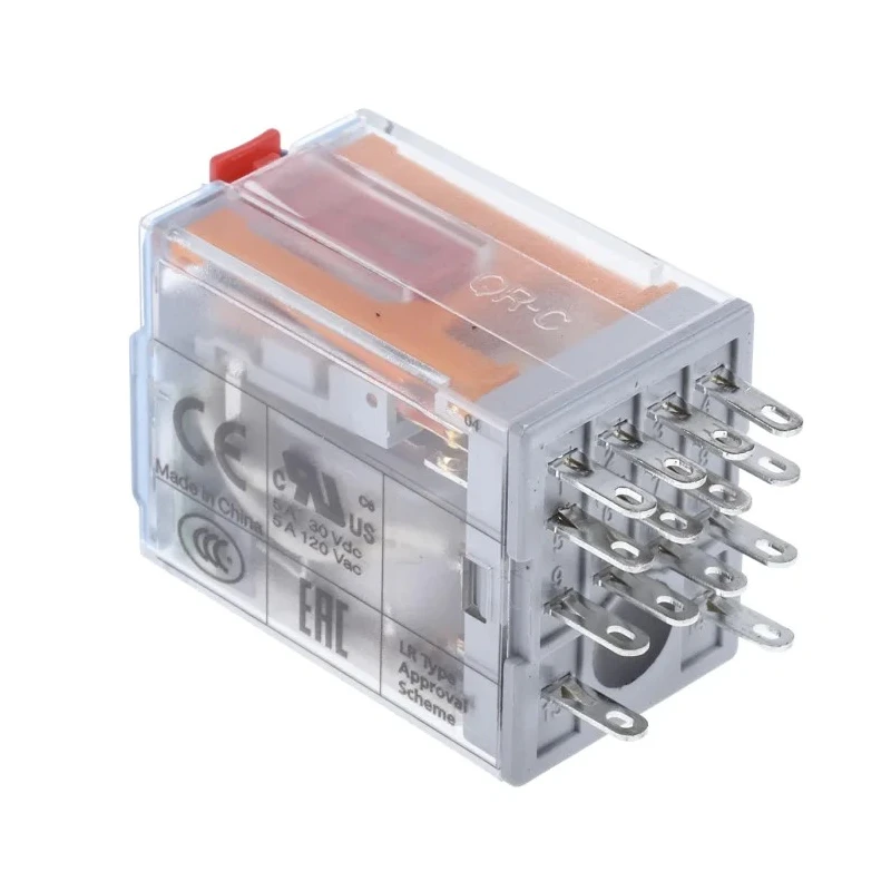 Releco Power Relay 230V AC Coil, 5A Switching Current, 4PDT, Quick Connect Terminals, Gold Plated Contacts C9-A41X / AC 230 V