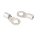 TE Connectivity Solistrand Uninsulated Crimp Ring Terminal, M8 Stud Size, 6 AWG, 31.65mm Length, Copper, Tin Plated 33466