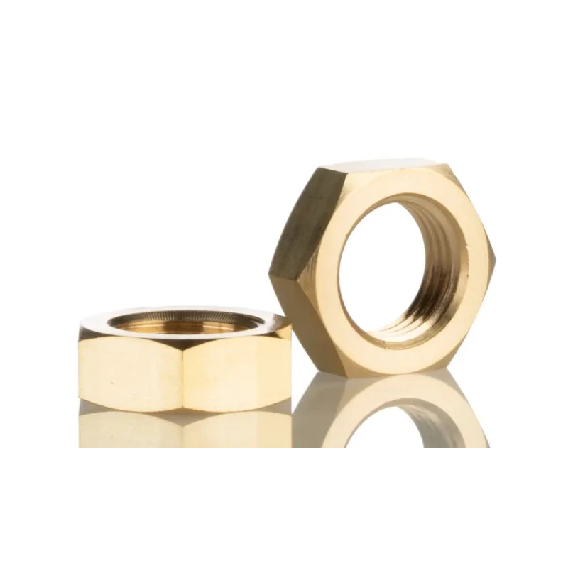 Norgren Brass Tubing Nut, 1/4in Thread, Bulkhead Locknut for KQ2 Pneumatic Fittings 222F10028