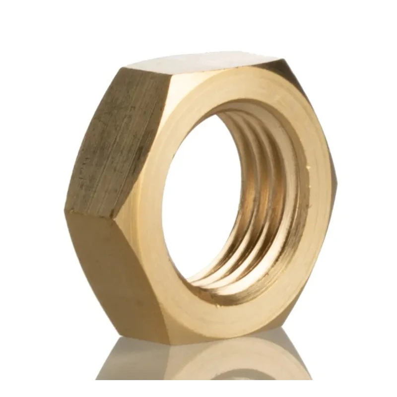 Norgren Brass Tubing Nut, 1/4in Thread, Bulkhead Locknut for KQ2 Pneumatic Fittings 222F10028