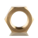 Norgren Brass Tubing Nut, 1/4in Thread, Bulkhead Locknut for KQ2 Pneumatic Fittings 222F10028