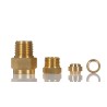 Norgren ENOTS Straight Male Adaptor, R 1/4 Male, Brass, Bright Nickel Plated, Pneumatic Fitting 34 Series 221250428
