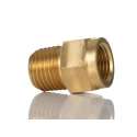 Norgren ENOTS Straight Male Adaptor, R 1/4 Male, Brass, Bright Nickel Plated, Pneumatic Fitting 34 Series 221250428