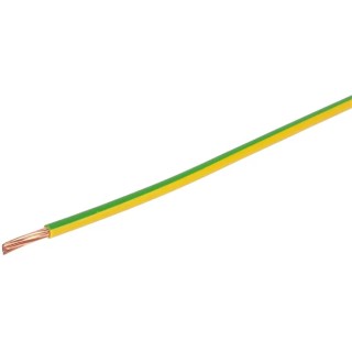 Prysmian H07V-R Series Green Yellow Hook Up Wire 7 x 0.67 mm Stranded PVC 750V 100m 20147718