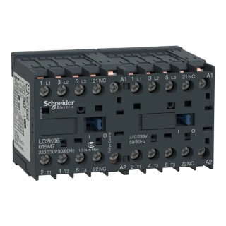 Schneider Electric TeSys K Reversing Contactor 48V AC Coil, 3-Pole, 9A, 4kW, 690V AC Plate/Rail Mount LC2K09015E7