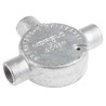 RS PRO Conduit Fitting, Galvanised Steel, 20 mm Nominal Size, M4 Thread, Black Finish 228-873