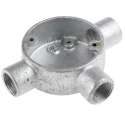 RS PRO Conduit Fitting, Galvanised Steel, 20 mm Nominal Size, M4 Thread, Black Finish 228-873