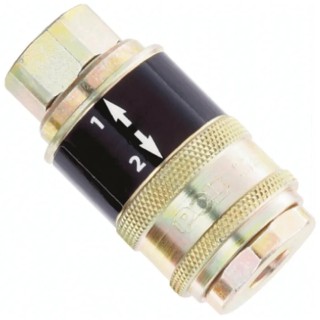 PCL Steel Pneumatic Quick Connect Coupling, 1/2 in Female Rp, Corrosion Resistant, 14 Bar, SC21JF