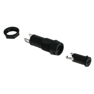 Schurter Panel Mount Fuse Holder 16A, 1P, 250V AC, for 5x20 mm Fuse, Thermoplastic Body, IP40, FPG1 Series 3101.0010