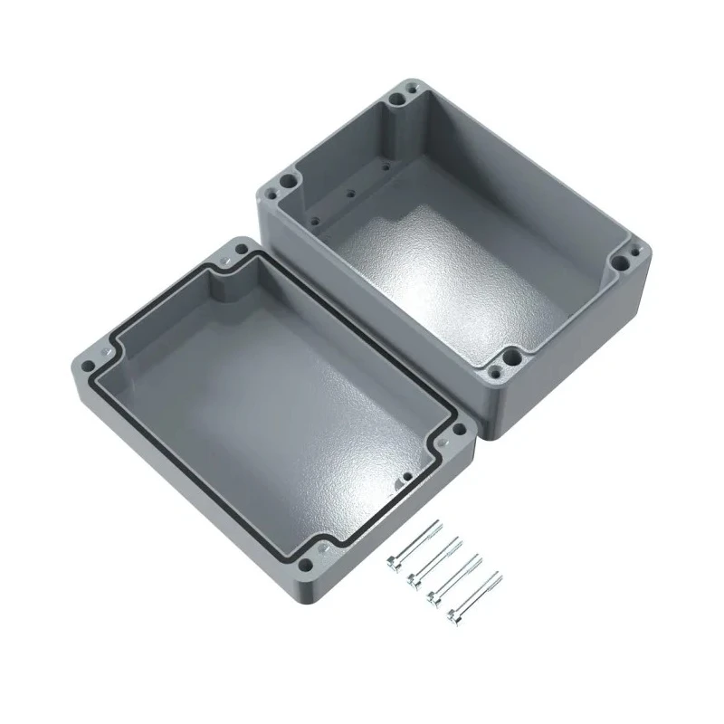 Rose Aluminium Standard Series Die Cast Aluminium Enclosure, IP66, IK09, 200x140x200 mm, Grey Lid 01142009