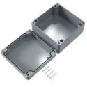 Rose Die Cast Aluminium Enclosure, IP66, IK09, Polyurethane Gasket, 180x180x101 mm, Grey Lid, Aluminium Standard 01181810